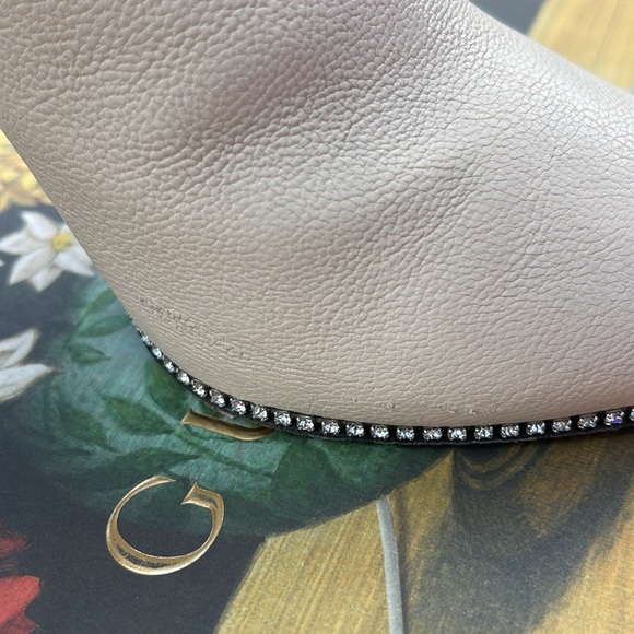 GUCCI 100% Authentic Fosca Floral crystal Embellishments Heel Boots Size 37/ 7 - Picture 7 of 14